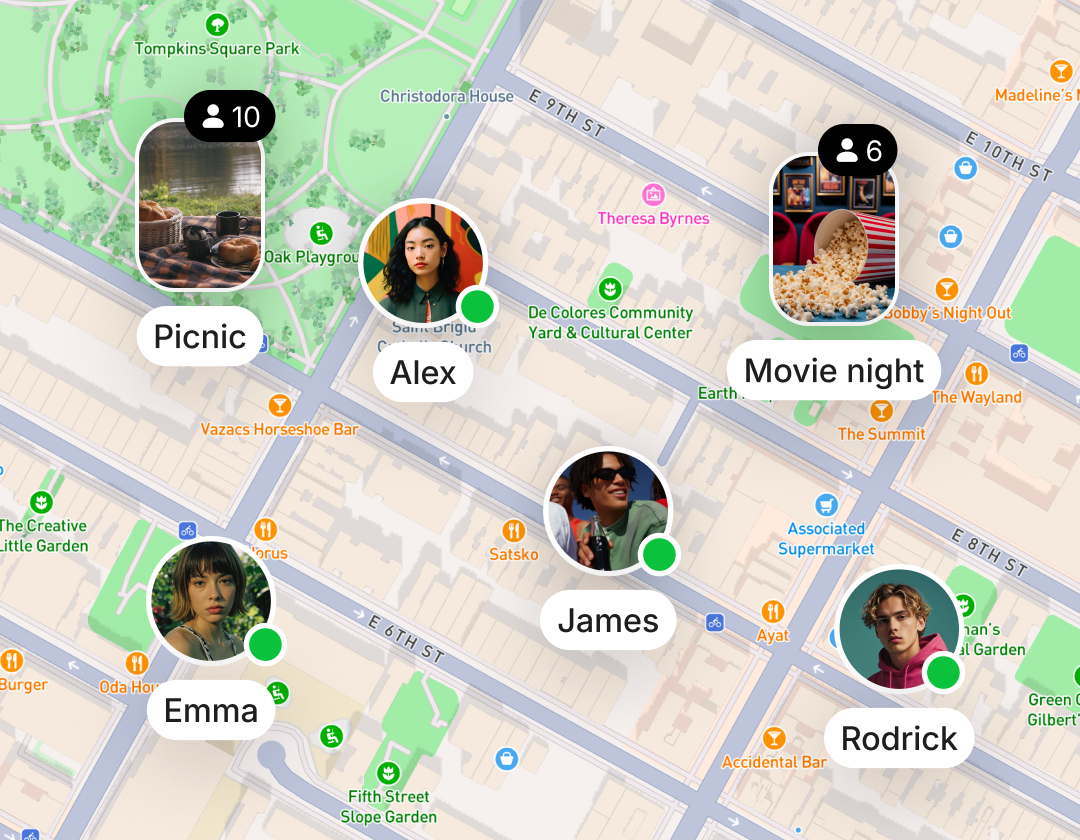 AI that connects you with people nearby.