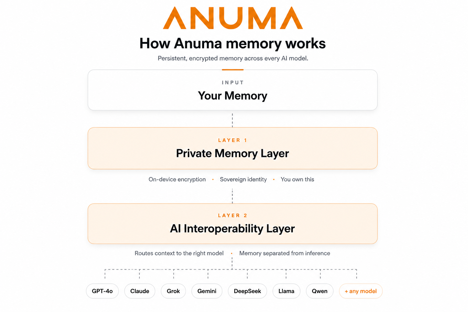 Every model. One memory. Always private.