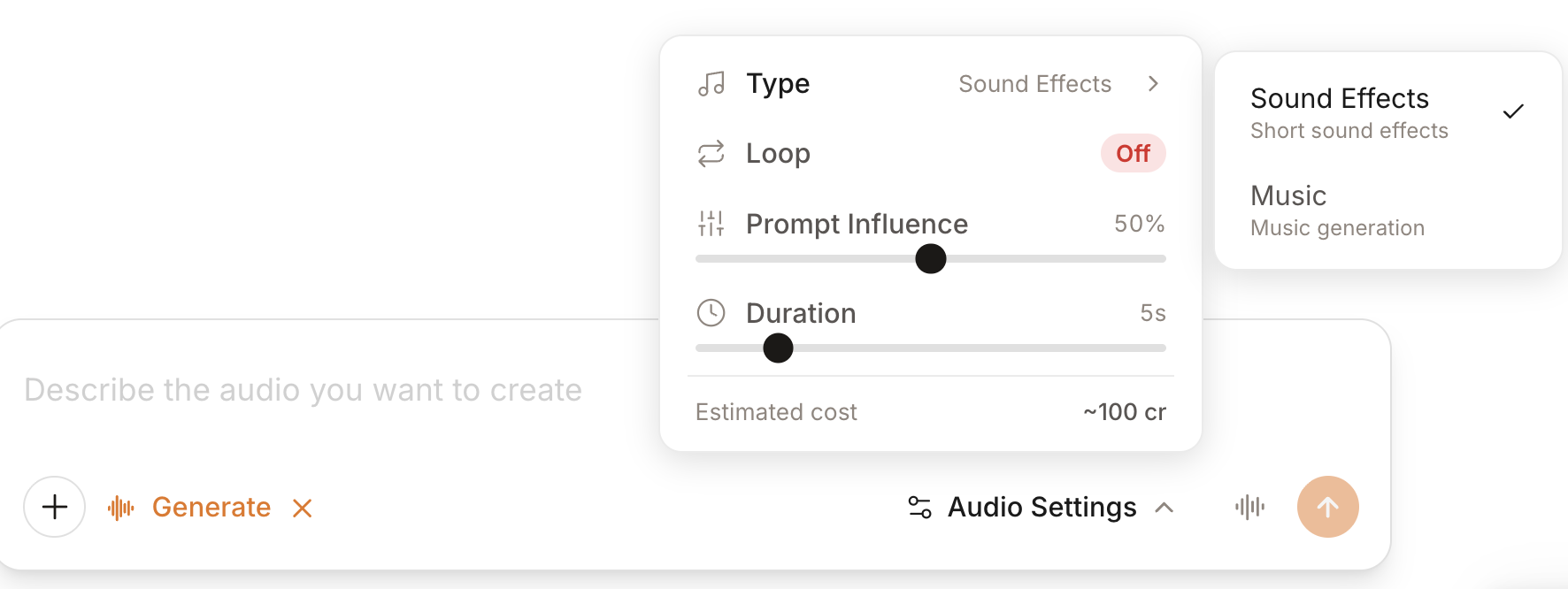 Audio Studio — music and sound generation